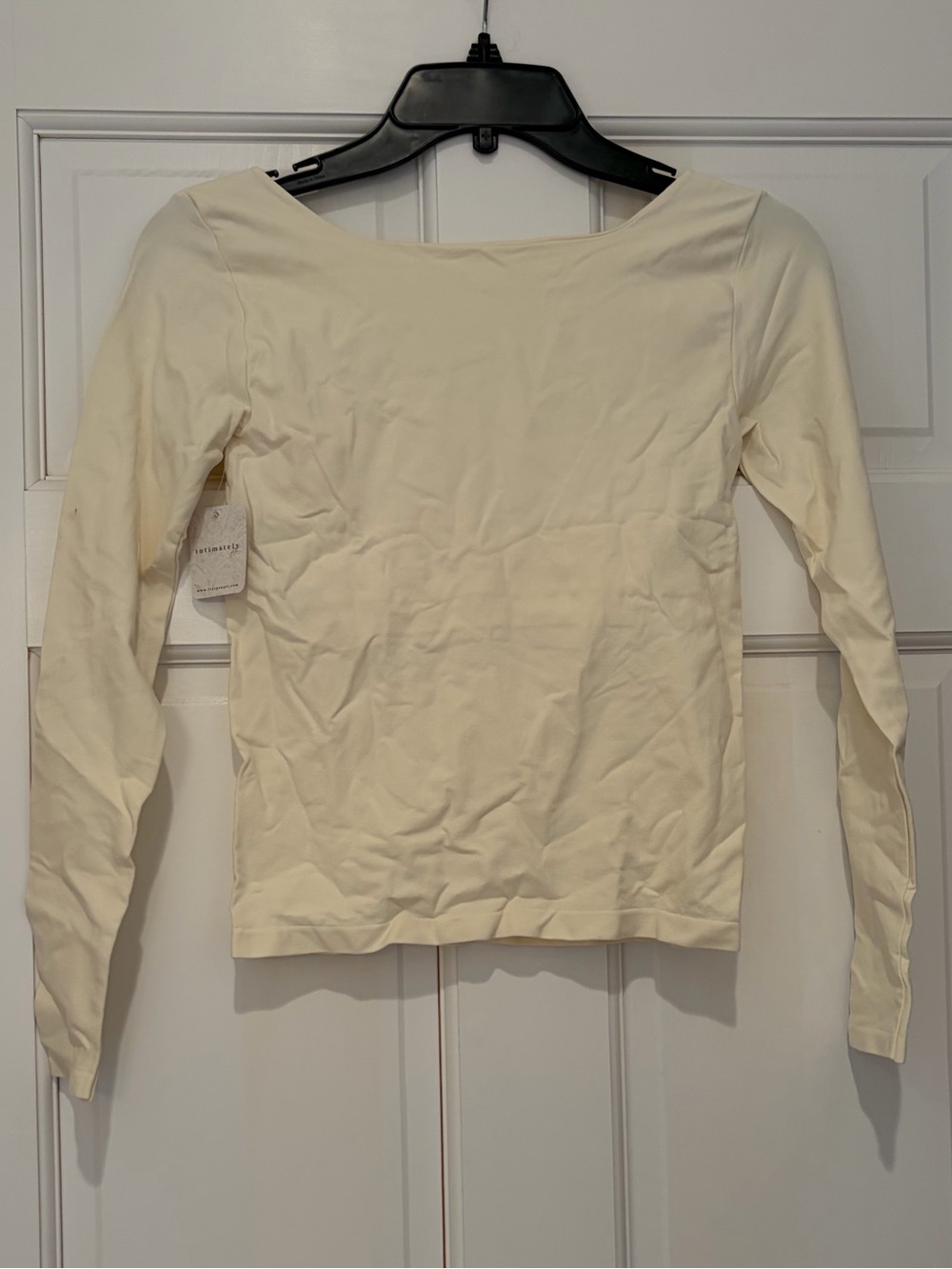 NWT Free People Clean Lines Long Sleeve Ivory - Picture 5 of 10